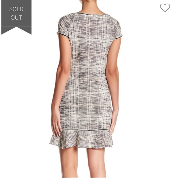 🌸MAX STUDIO Tweed Keyhole Ruffle Dress Small - Picture 2 of 8